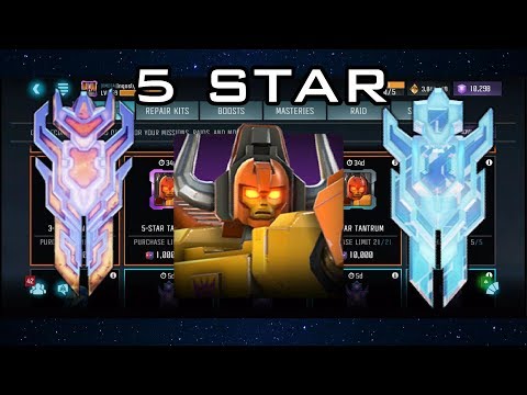 5 Star Tantrum Rankup | 5 Star Bot and 4 Star Crystal Opening - Transformers: Forged to Fight