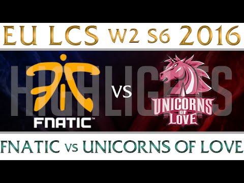 Fnatic vs Unicorns of Love Highlights EU LCS Week 2 Day 2 Spring 2016 S6 FNC vs UOL