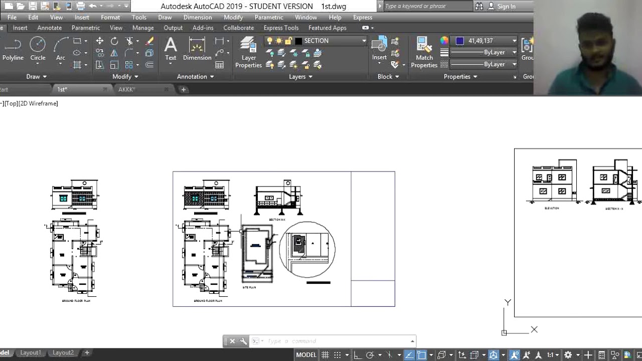 How to draw plan and section of Rainwater harvesting in AutoCAD.