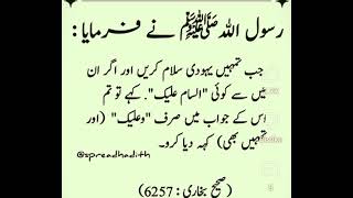 #غیر مسلم كے سلام كا جواب#