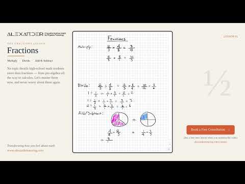 Math Tutoring 34 Understanding fractions