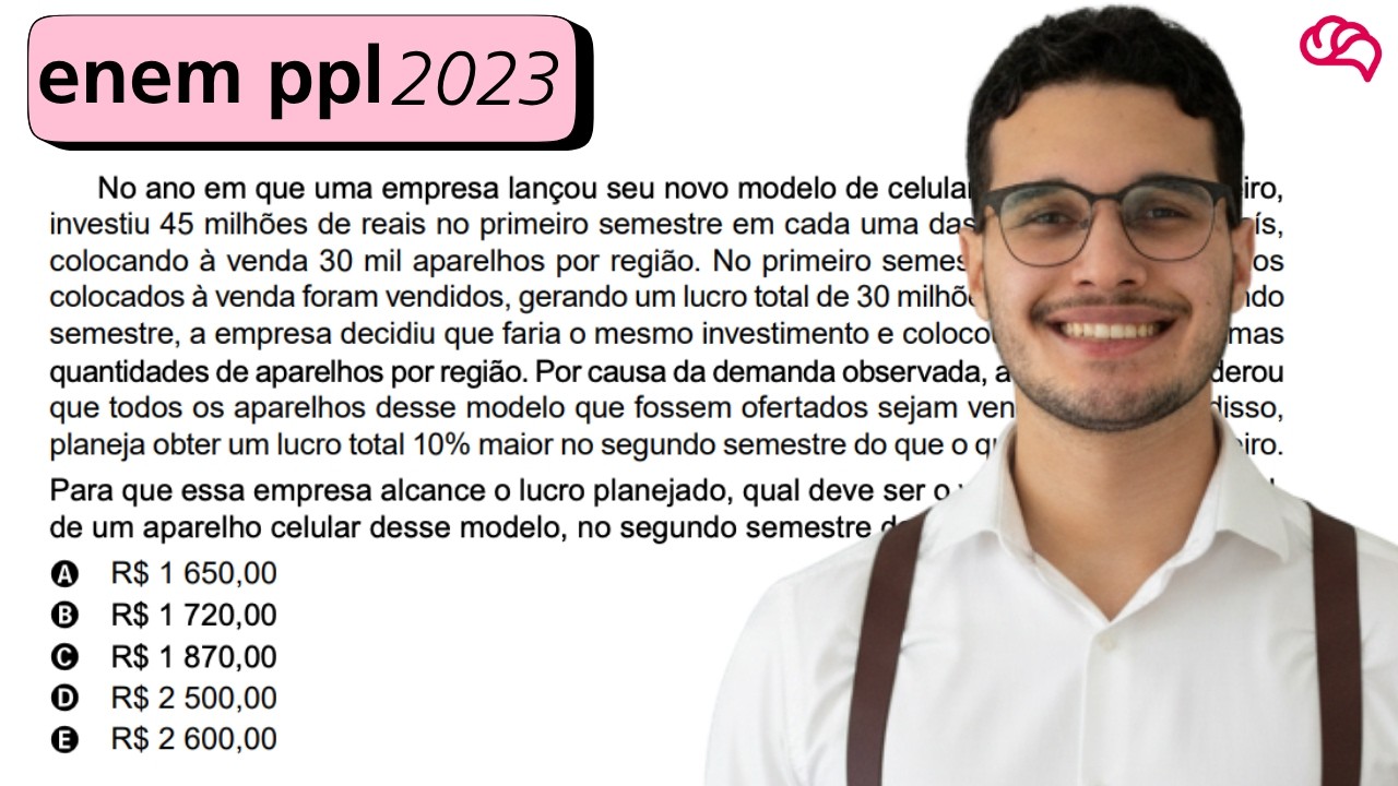 Resolução em Vídeo — Questão 148 ENEM 2023 PPL