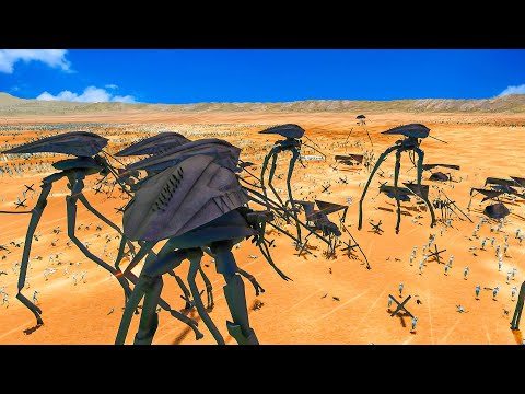 TRIPODS ALIENS Landing vs HUMANITY ARMY | Ultimate Epic Battle Simulator 2 UEBS 2