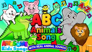ABC Animals Song for Kids: A to Z Alphabet & Real Animal Sounds! Preschool Phonics #AwesomeKidsSongs