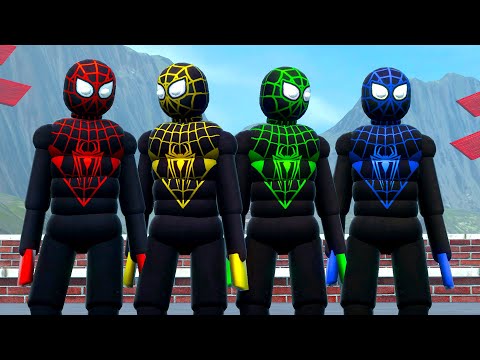 SPIDERMAN FIGHT AI NPC with ACTIVE RAGDOLL PHYSICS