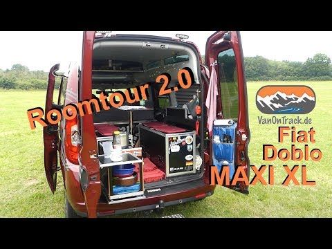 Roomtour 2.0 Ausbau zum Campervan Fiat Doblo Maxi XL selbst gebaut DIY micro Camper Conversion