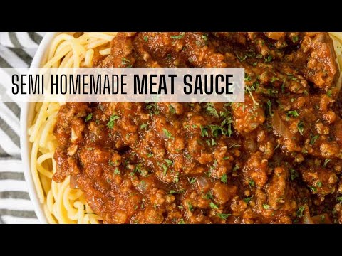 Spaghetti with Semi-Homemade Meat Sauce