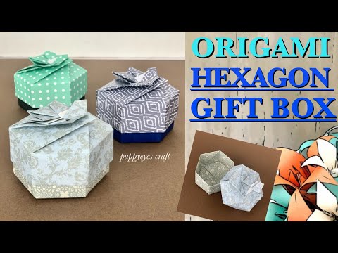 【ORIGAMI HEXAGON GIFT BOX】Step by Step Origami Tutorial | Father’s Day Gift | Origami Candy Box