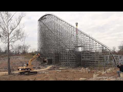 Kings Island Son of Beast Roller Coaster Demolition