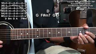TRAVELIN&#39; MAN Ricky Nelson Acoustic Guitar Lesson @EricBlackmonGuitar