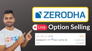 Option Selling Live Trading || Zerodha Option Selling Live