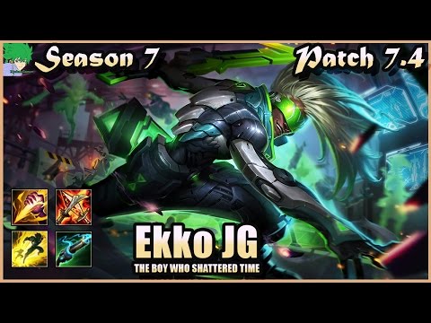 Ekko vs Lee Sin Jungle Season 7 Patch 7.4 - Gameplay