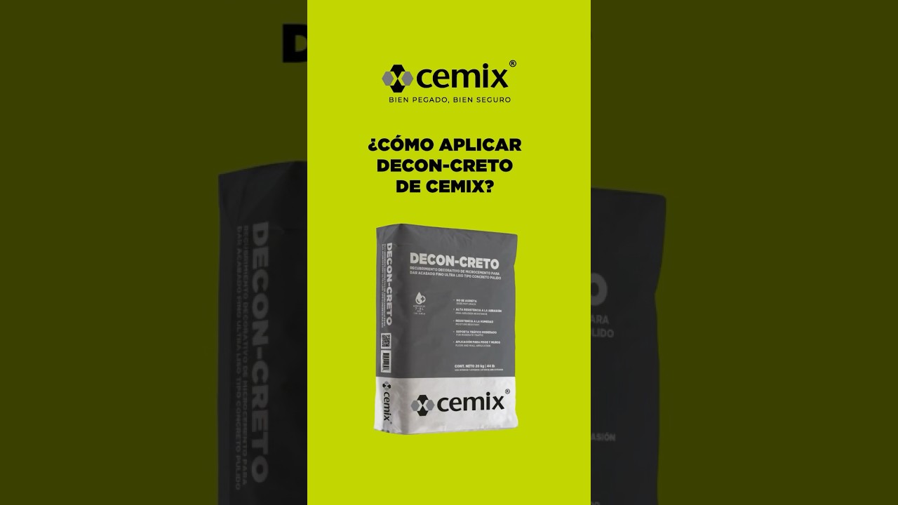 ¿Cómo aplicar Decon-Creto de Cemix?