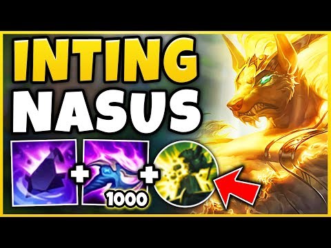 *NEW* INTING NASUS STRATEGY! 1 SHOT TOWERS + UNKILLABLE!!! (INTING SION 2.0) - League of Legends