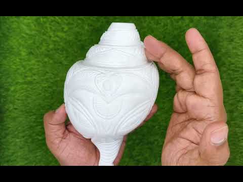 Gajmukha Ganraja Vighnaharta Big Ganesh Vamavarti Left Handed Natural Blowing Shankha video