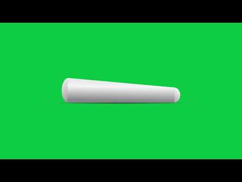 Chalk Placed with Soft Shadow on a Green Background Animation | Green Screen