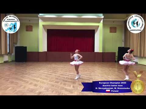duo/trio baton teen - European Champion 2020 - Oliwia Skrzypkowiak, Marta Drzewiecka