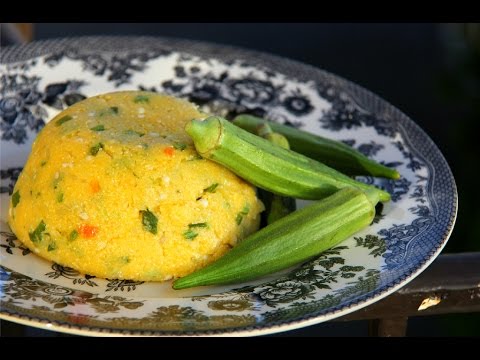 Corn Cou Cou (Vegetarian + Gluten Free) #TastyTuesdays | CaribbeanPot.com