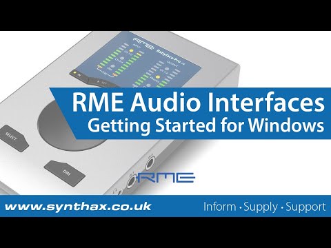 RME Audio Interfaces - Getting Started for Windows