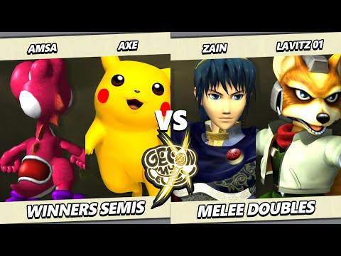 GOML X TOP 8 - Axe & aMSa Vs. Zain & LAVITZ-01 - Smash Melee - SSBM