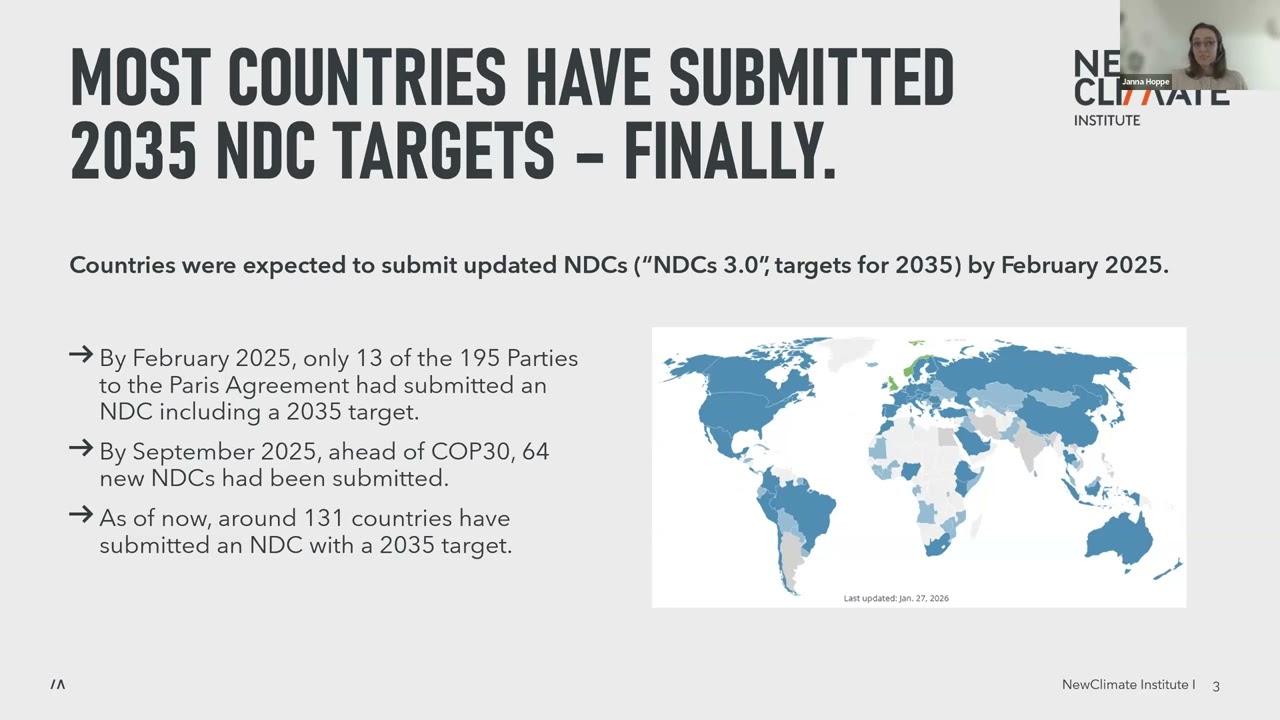 NEWPATHWAYS Webinar: Do the New Climate Targets Make a Difference? An Analysis of 2035 NDCs