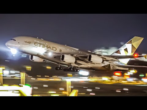 25 LATE NIGHT TAKEOFFS from UP CLOSE | 747 777 787 A330 A350 A380 | Sydney Airport Plane Spotting