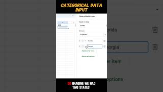 Categorical Data Input in Google Sheets