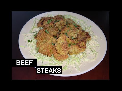 How to make Beef Steaks Recipe | Goan Style Beef Steaks | Fried Beef Recipe