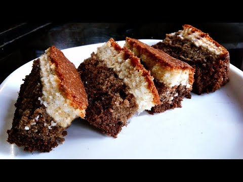 Super soft triple layer Butter Cake | Chocolate ombre cake | with English Subtitle