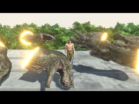 Flying T-Rex Heads vs ALL UNITS Animal Revolt Battle Simulator