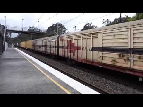 6009 / 6001 with Aurizon 5BM7 at Narara - 25/9/15