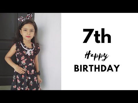 Happy Birthday Naifa Fateem 🥳🥰7th  birthday little princess 👸💋💋