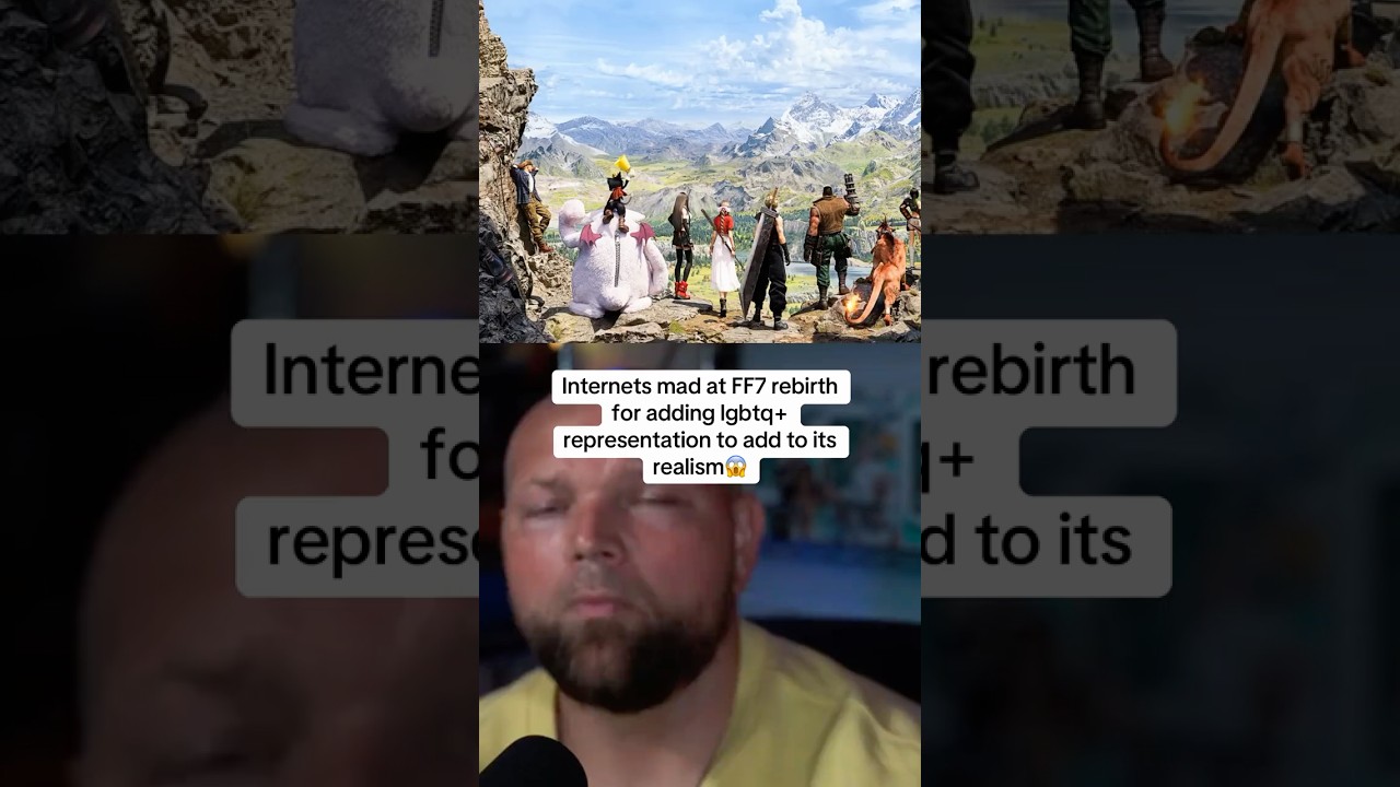 Internets mad at FF7 rebirth for adding lgbtq+ representation to add to its realism #ff7 #ff