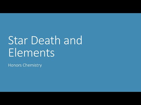 Star Death and Elements