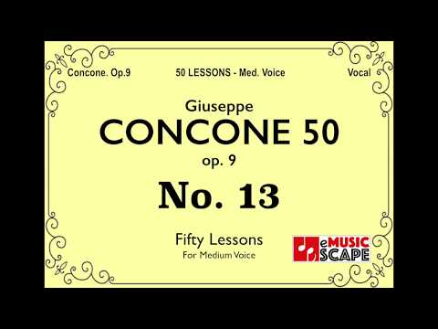 Concone 50, Op.9 No.13 (Medium Voice, 콘코네 중성용)