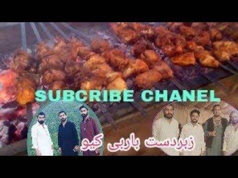 Cake cuting and bar b q thanku nomi and naveed parti all night