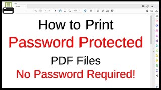 How to Print Password Protected PDF Files | No Password Required!