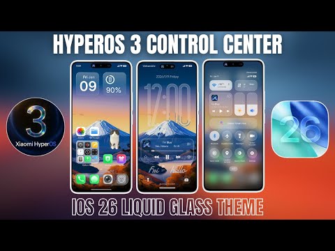 New Update iOS 26 Theme Support HyperOS 3 Control Center