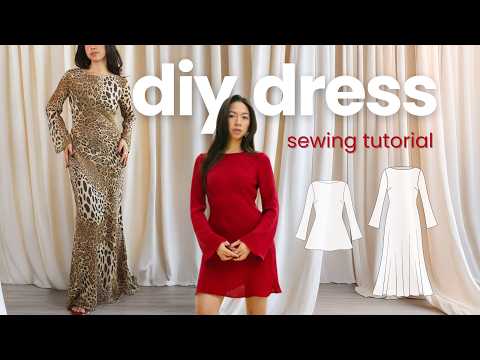 DIY Bias Cut Dress | Elegant Fit Without Zipper (sewing tutorial + pattern)