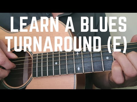 Play a classic blues turnaround | Acoustic Blues Guitar Lesson (E)