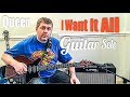I Want It All - Queen - Guitar Solo Tutorial 