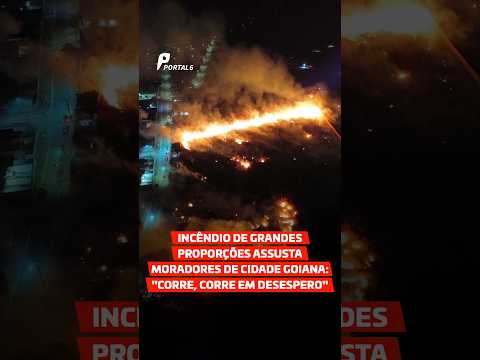 Incêndio de grandes proporções assusta moradores de cidade goiana: "corre, corre em desespero"