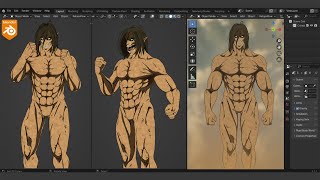 How I made 3d Attack Titan in Blender