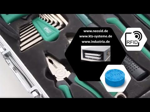 RFID-Tunnelreader (HF, 13,56MHz) liest NeoTAG® Transponder aus Werkzeugen