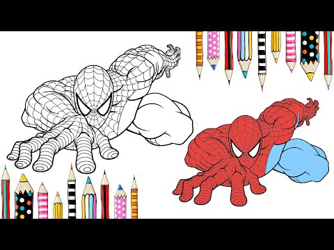 SPIDERMAN , Spider-man coloring pages/Spider-man 4 versions/ Elektronomia - Sky High [NCS Release]