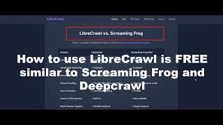 How to use librecrawl similar to screaming frog and deepcrawl for SEO Analytics