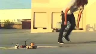 Skateboard man spills his coffee