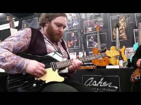 Hot Club of LA - Jacob Fisken and Jeffrey Ross - at the Asher Guitar booth NAMM 2017