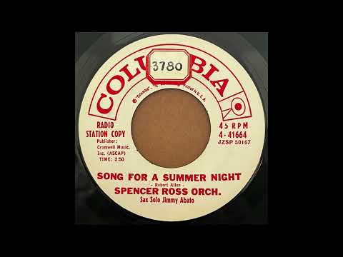 SPENCER ROSS AND HIS ORCHESTRA - SONG FOR A SUMMER NIGHT - DREAMY MELODY