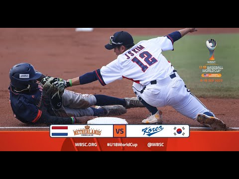 Highlights: 🇳🇱 Netherlands vs Korea 🇰🇷 - WBSC U-18 Baseball World Cup - Opening Round